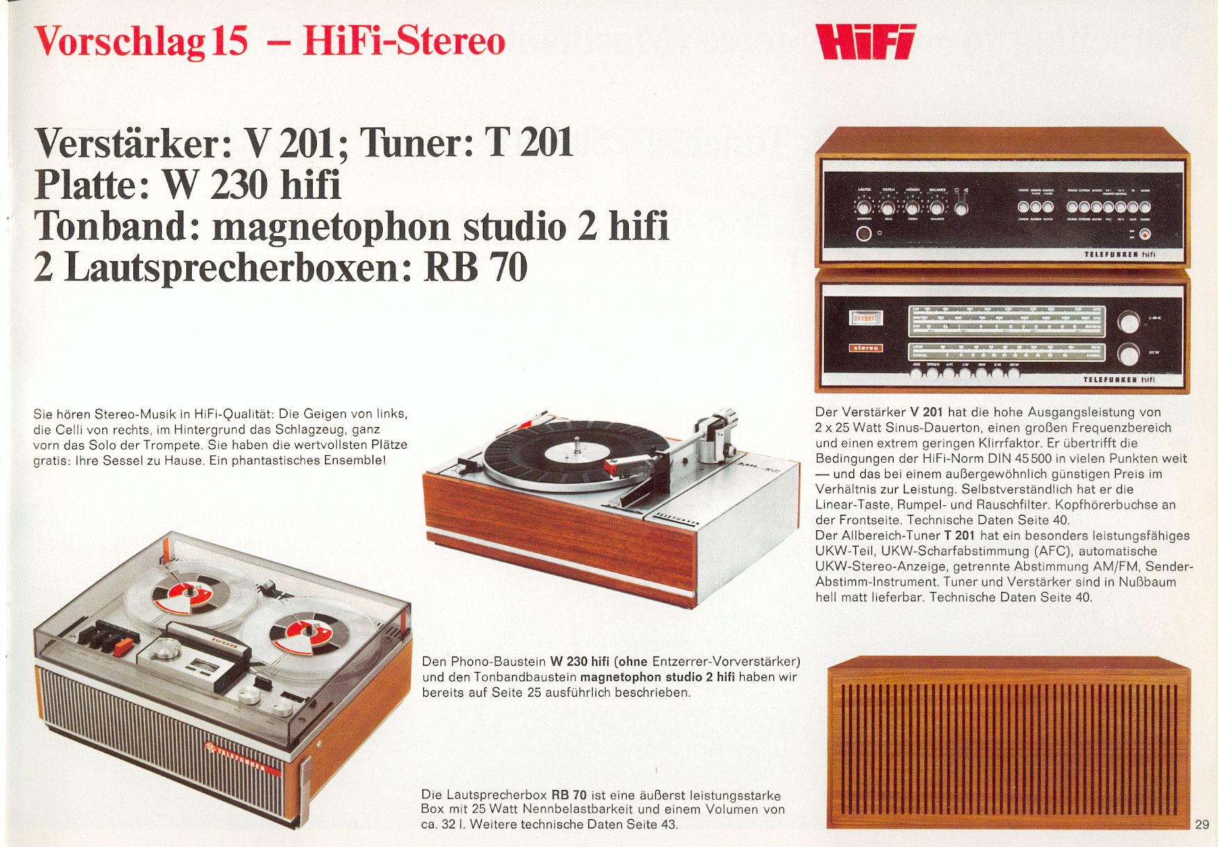 Telefunken Hifi Stereo Report 1970