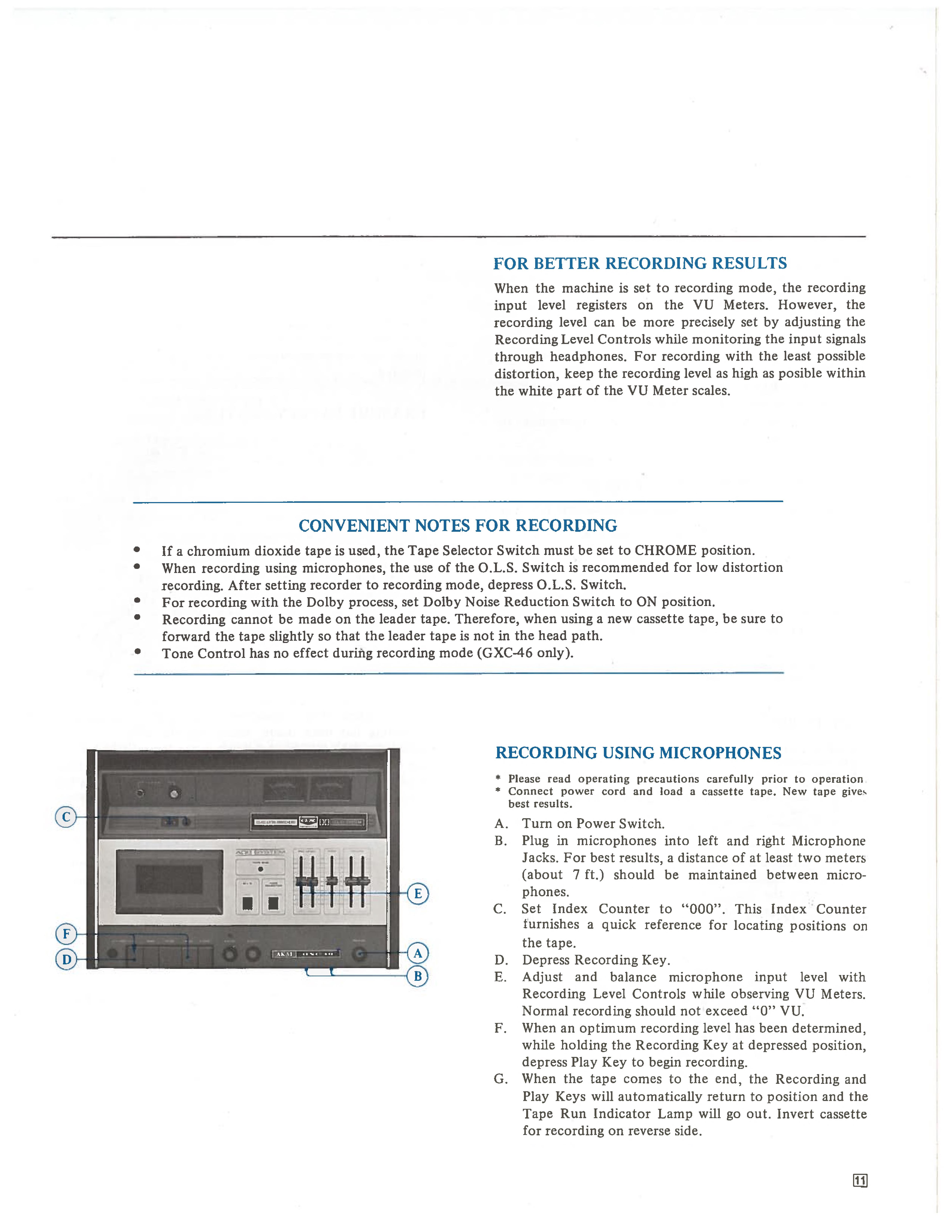 Akai GXC-46 Manual