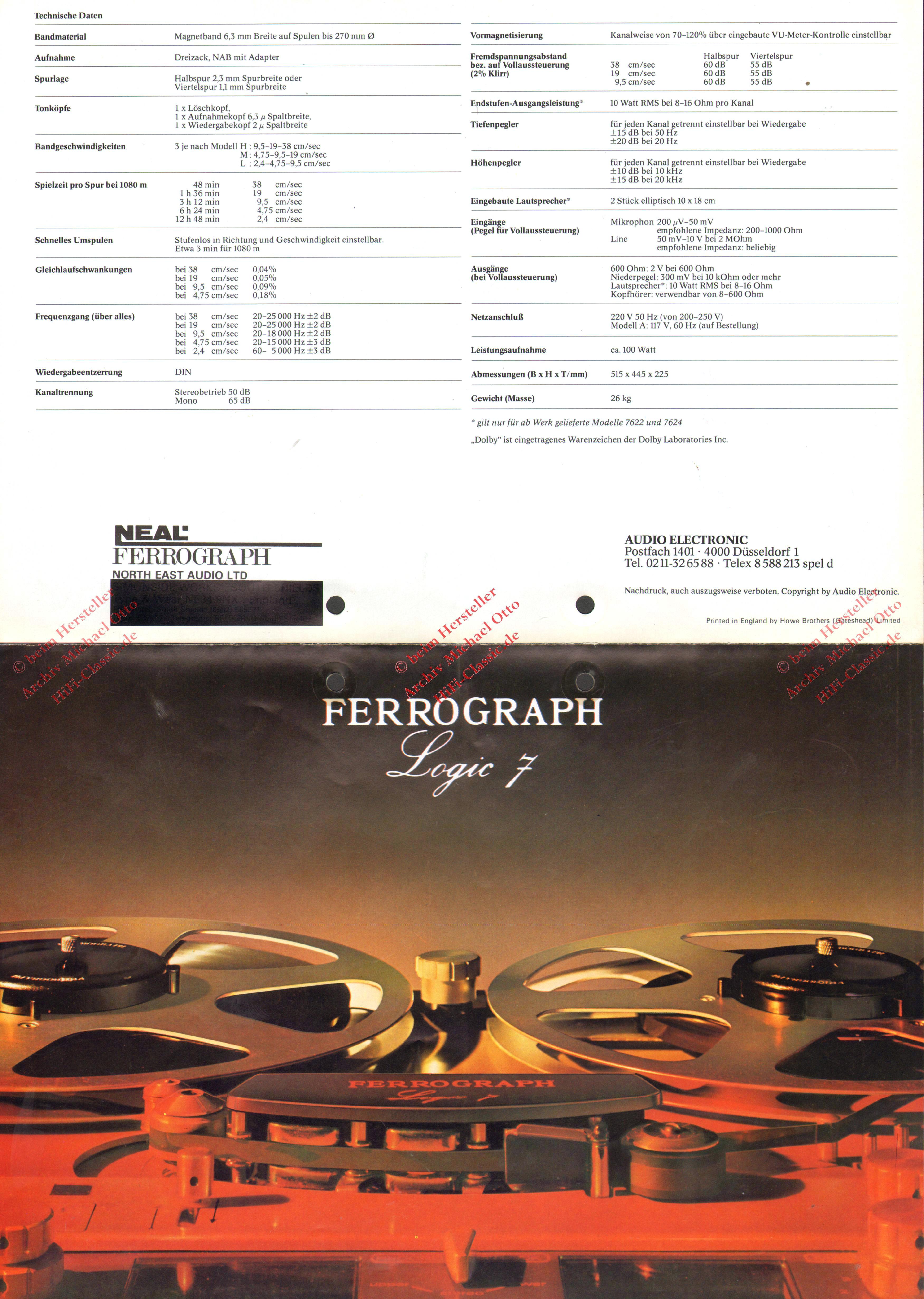 Ferrograph Logic-7 flyer