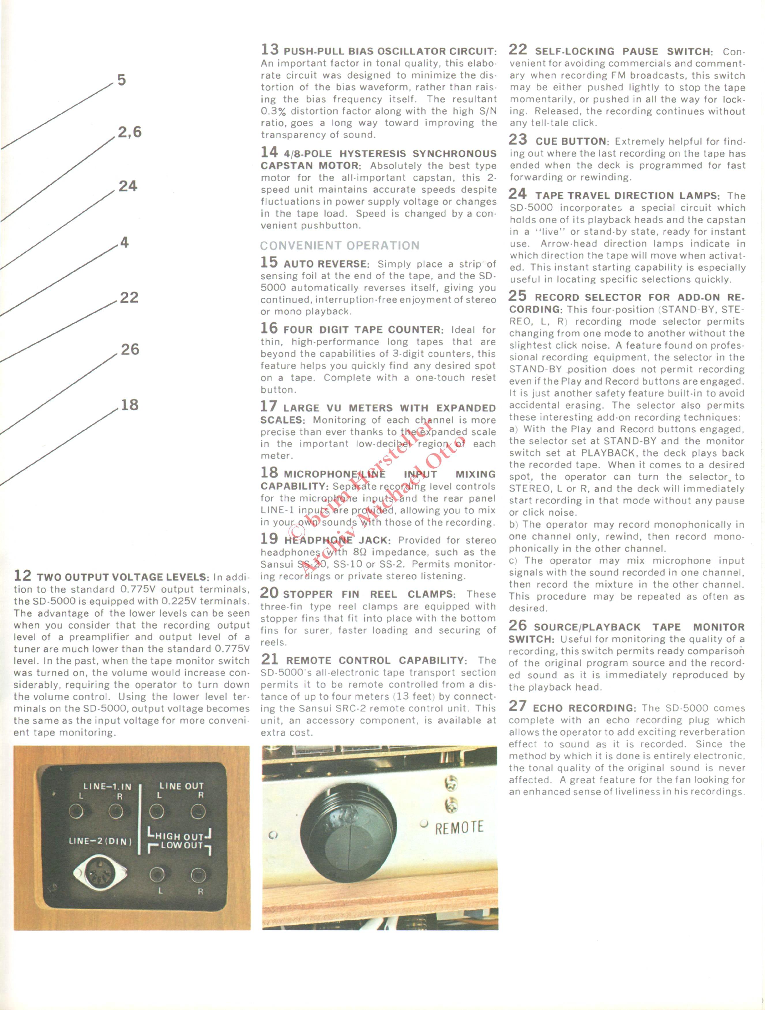 SANSUI SD-5000 Specifications Sansui